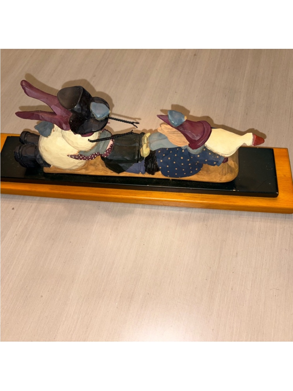 Williraye studio snowman on a sled